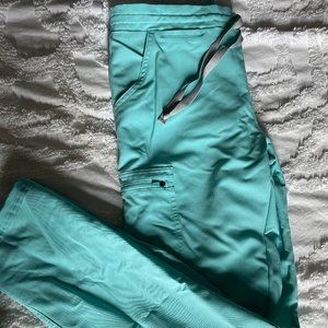 Figs Yola Skinny Scrub Pant - Small - Fresh Aqua